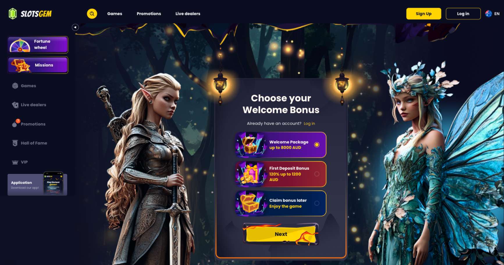 SlotsGem main page